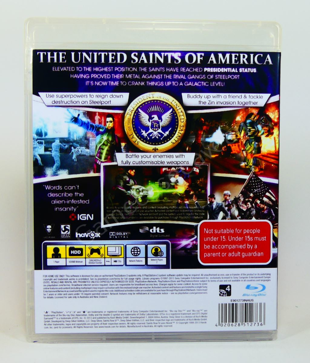 Saints Row IV - PS3 Replacement Case