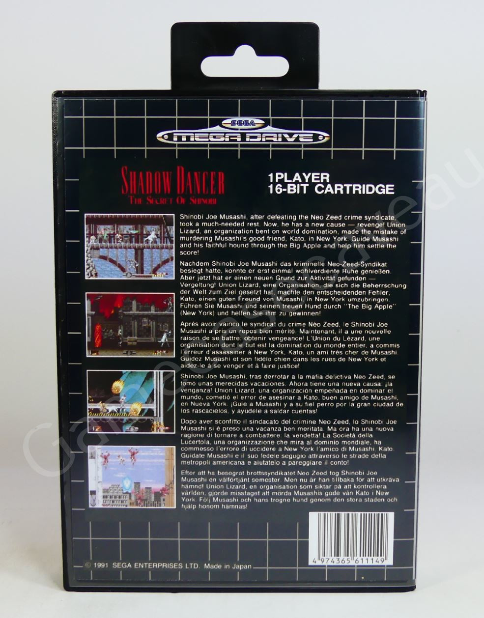 Shadow Dancer The Secret of Shinobi - SMD Replacement Case