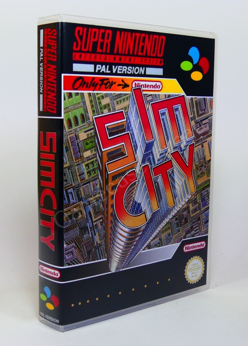 Sim City - SNES Replacement Case
