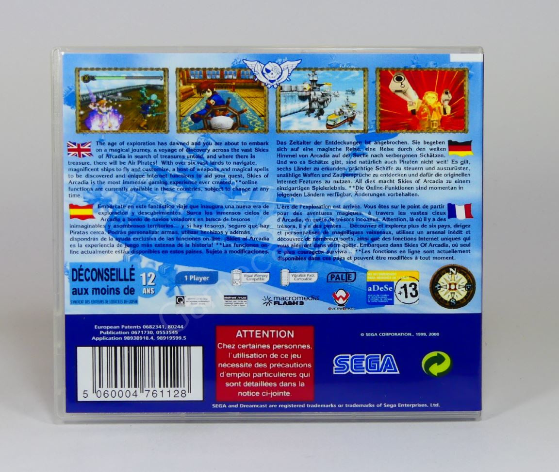 Skies of Arcadia - DC Replacement Case