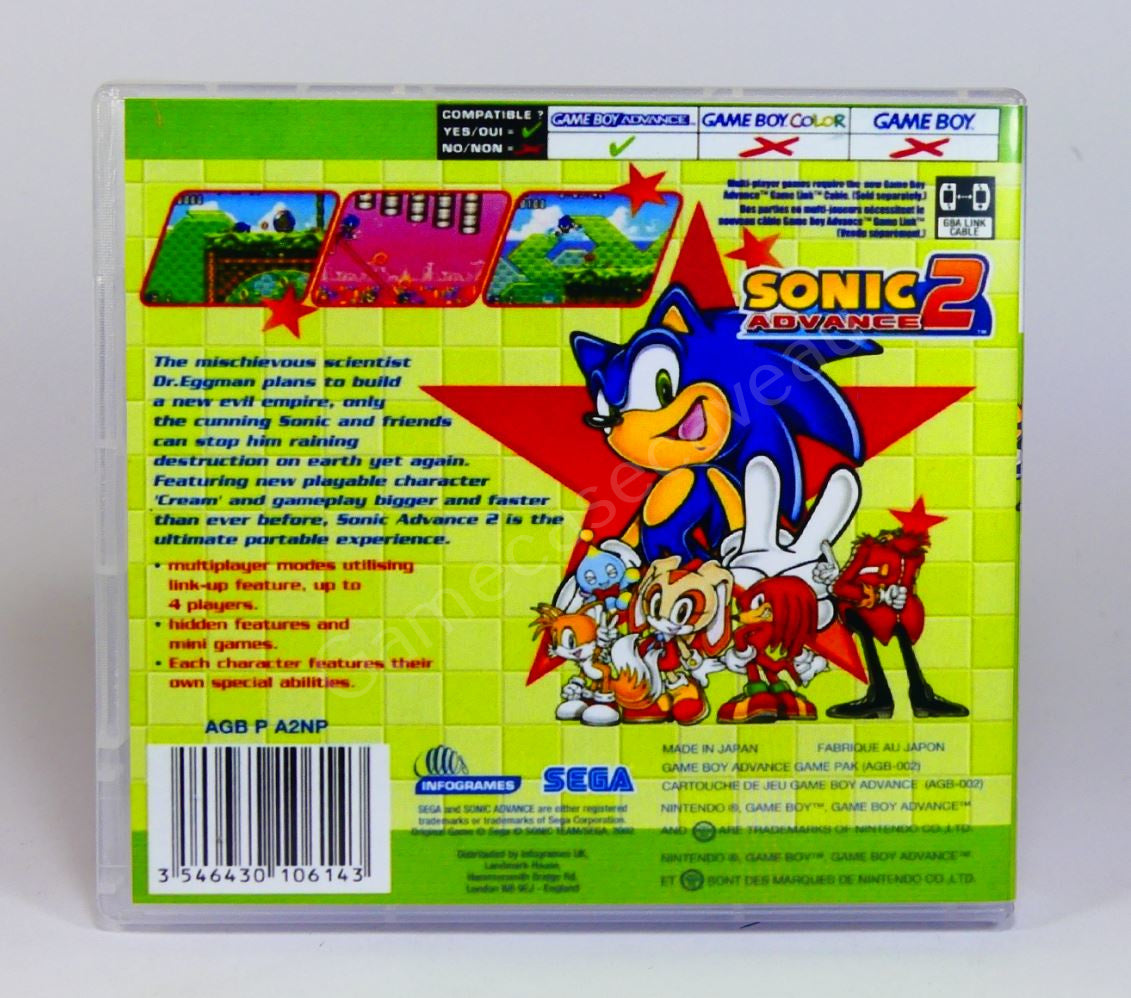 Sonic Advance 2 - GBA Replacement Case