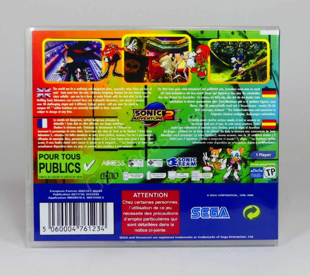 Sonic Adventure 2 - DC Replacement Case