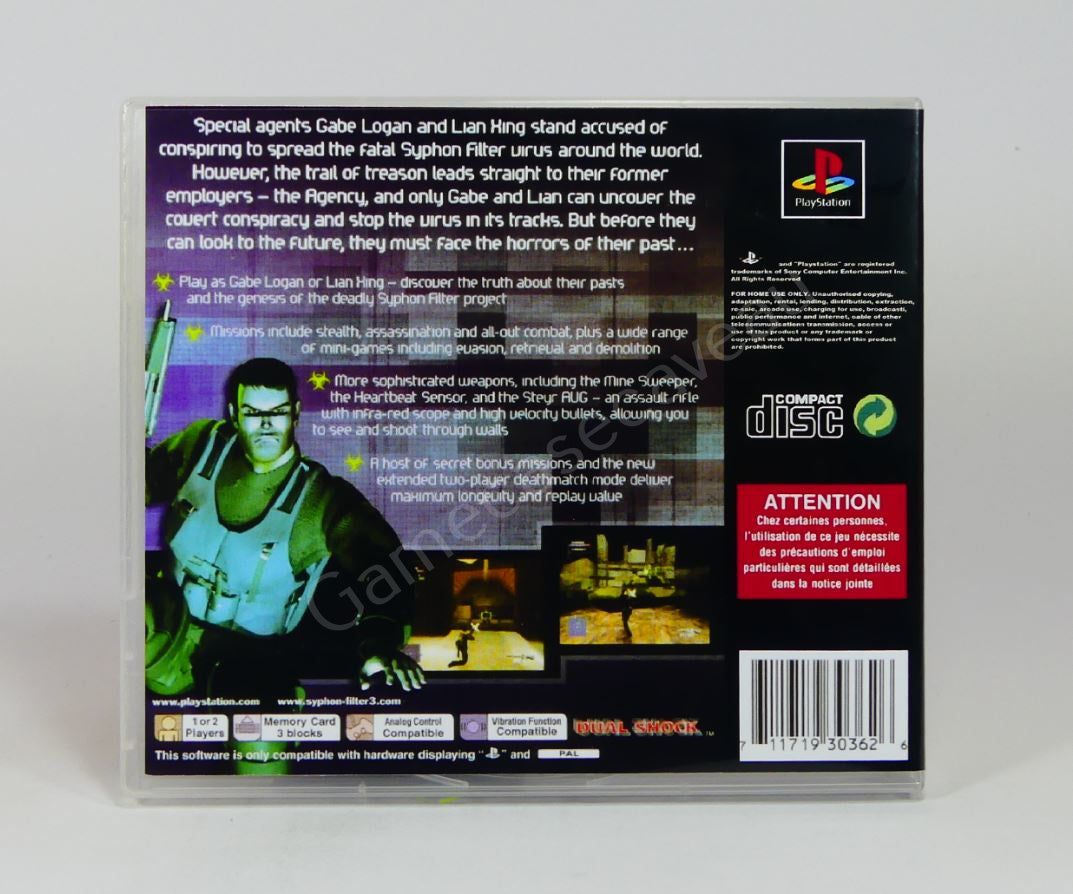 Syphon Filter 3 - PS1 Replacement Case