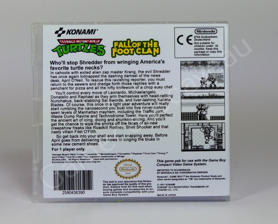 TMNT Fall of the Foot Clan - GB Replacement Case