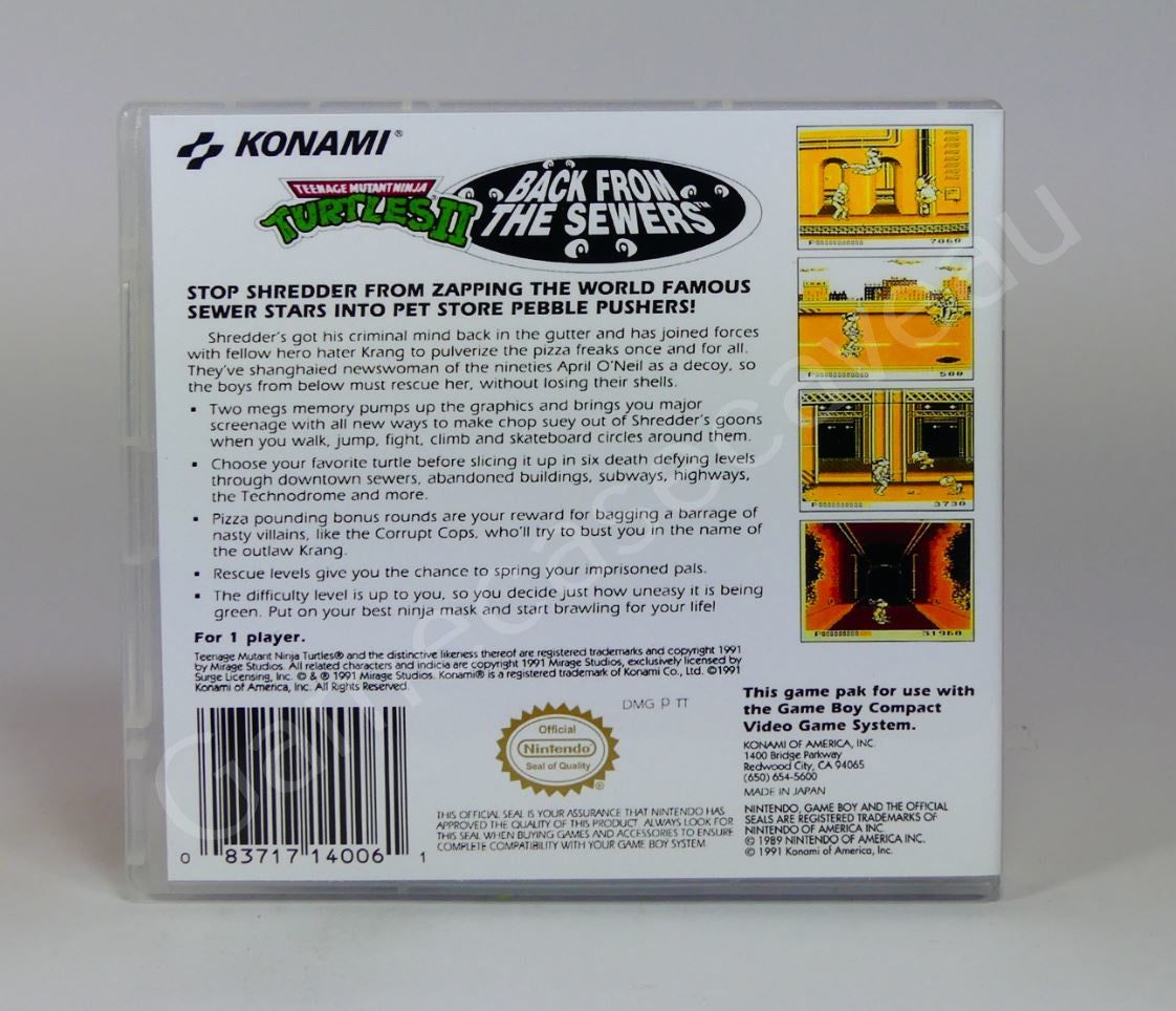 TMNT II Back From the Sewers - GB Replacement Case