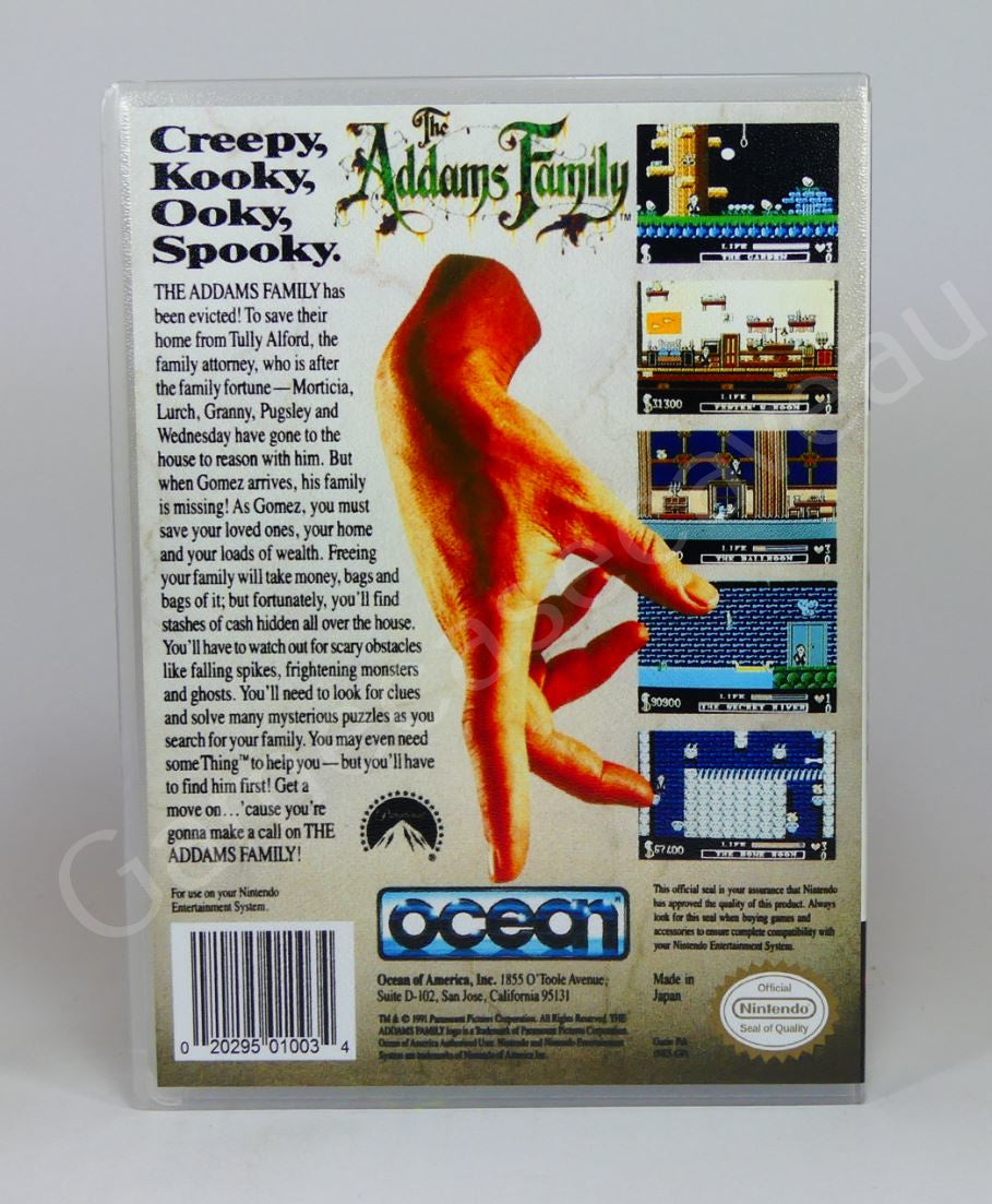 The Addams Family - NES Replacement Case