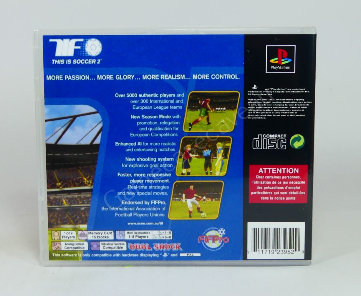 This is Soccer 2 - PS1 Replacement Case