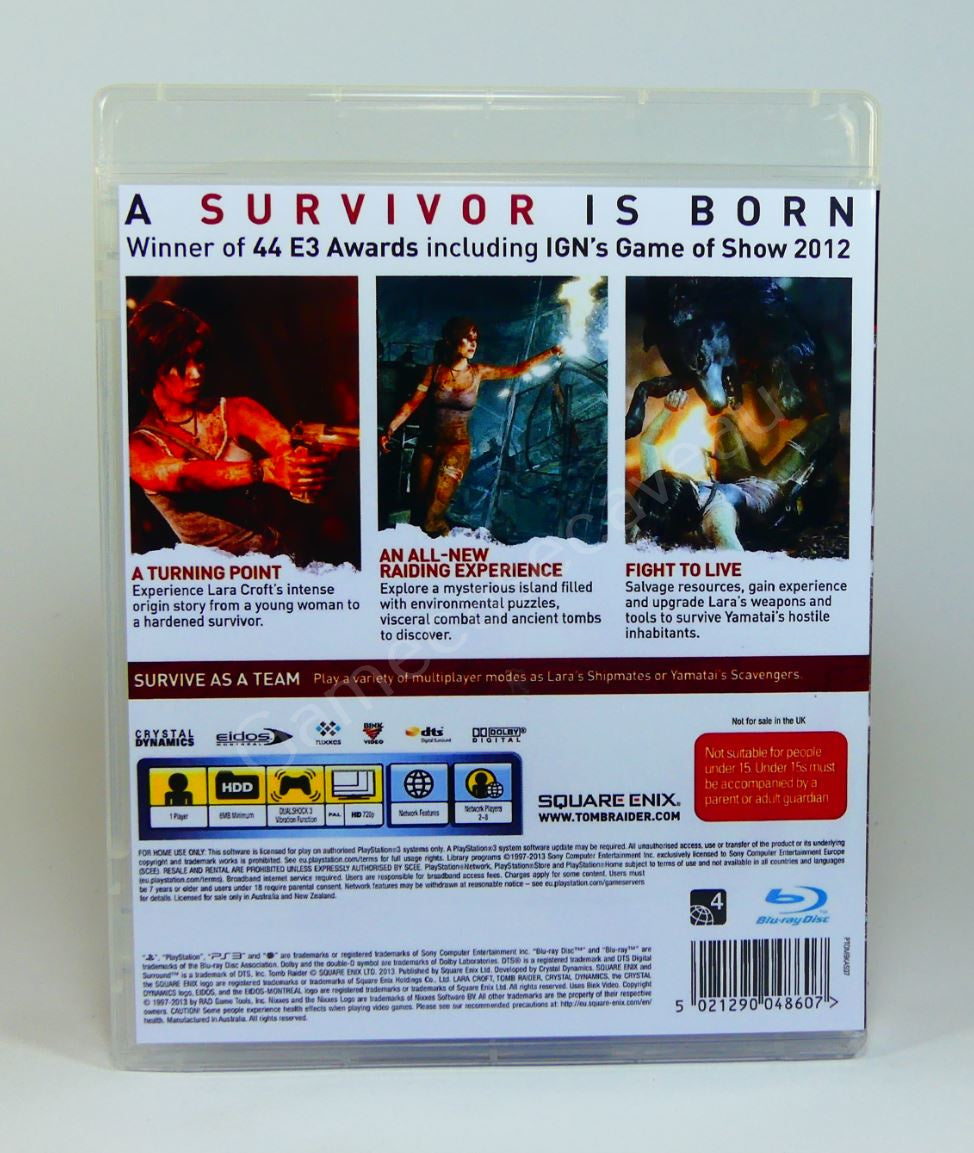 Tomb Raider - PS3 Replacement Case