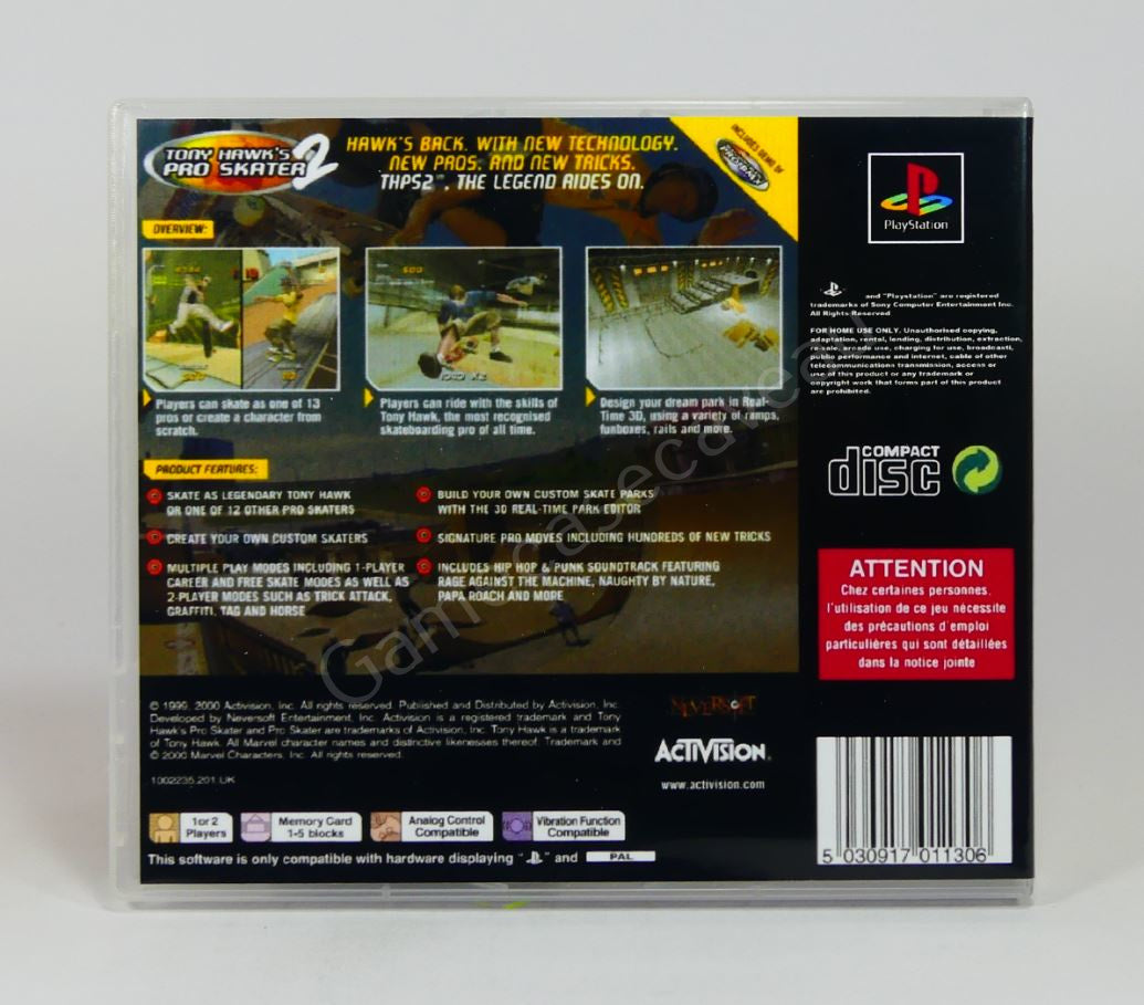 Tony Hawk's Pro Skater 2 - PS1 Replacement Case