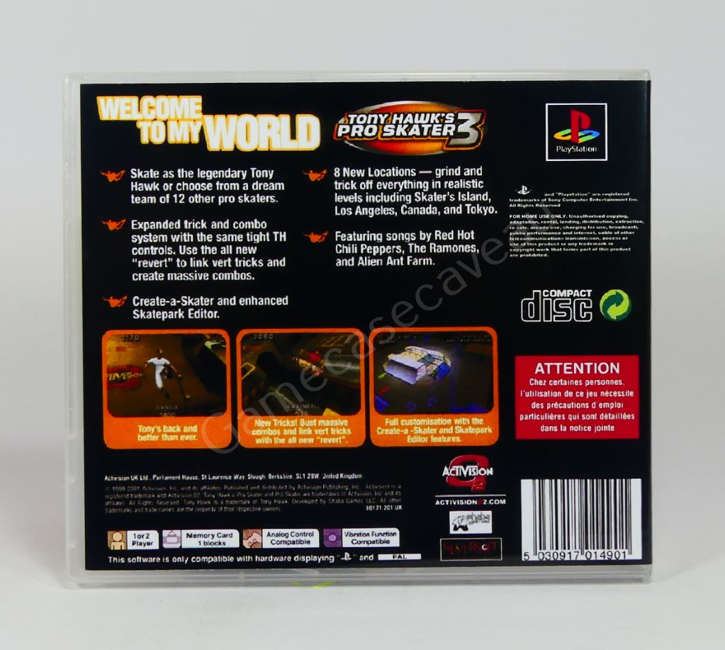 Tony Hawk's Pro Skater 3 - PS1 Replacement Case