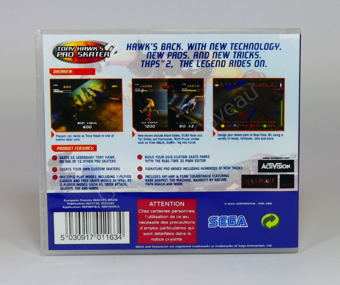 Tony Hawk's Pro Skater 2 - DC Replacement Case