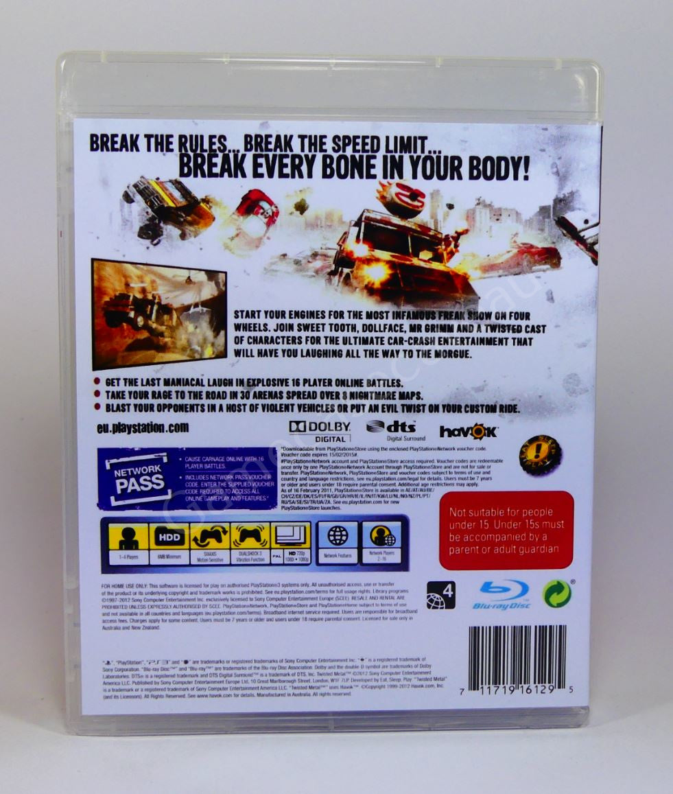 Twisted Metal - PS3 Replacement Case