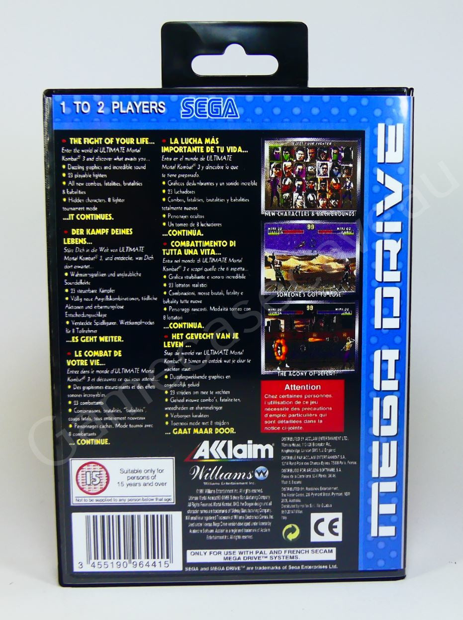 Ultimate Mortal Kombat 3 - SMD Replacement Case