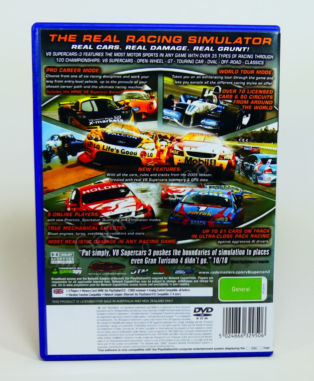 V8 Supercars 3 - PS2 Replacement Case