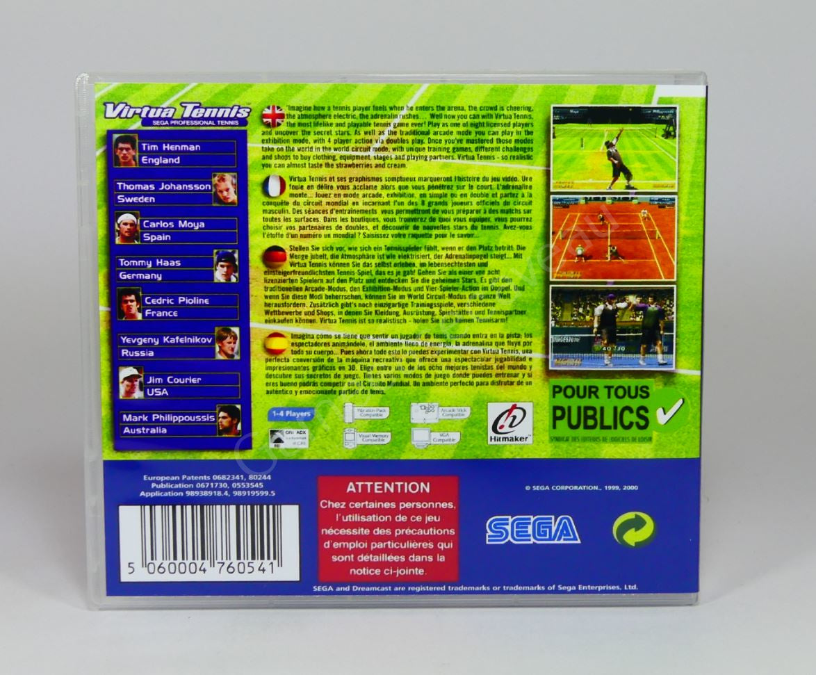 Virtua Tennis - DC Replacement Case