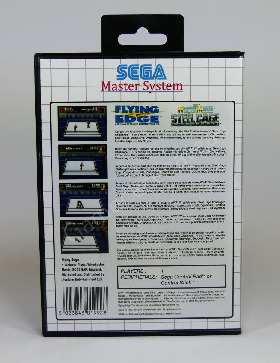 WWF Wrestlemania Steel Cage Challenge - SMS Replacement Case