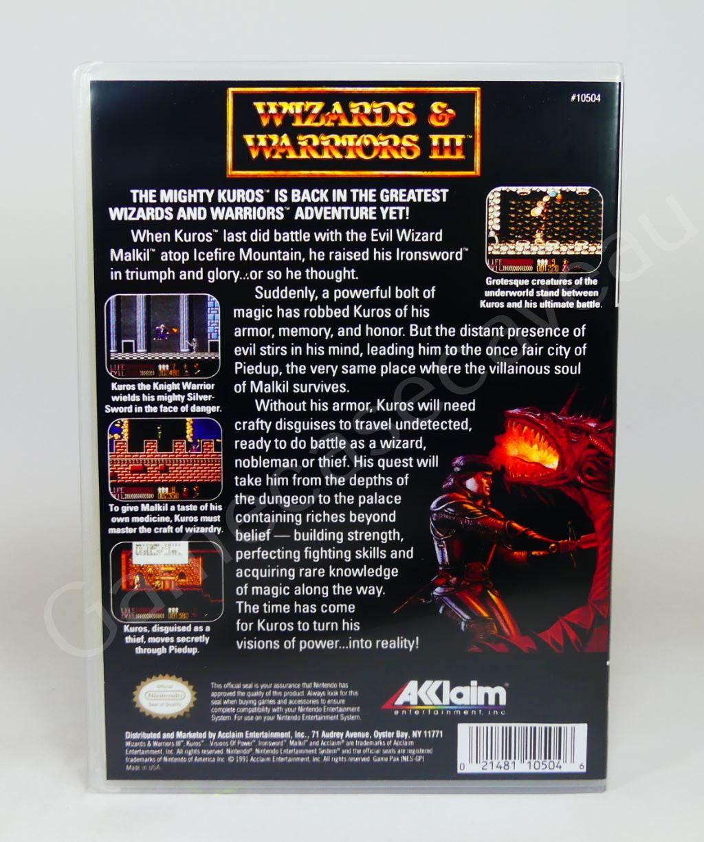 Wizards & Warriors III - NES Replacement Case