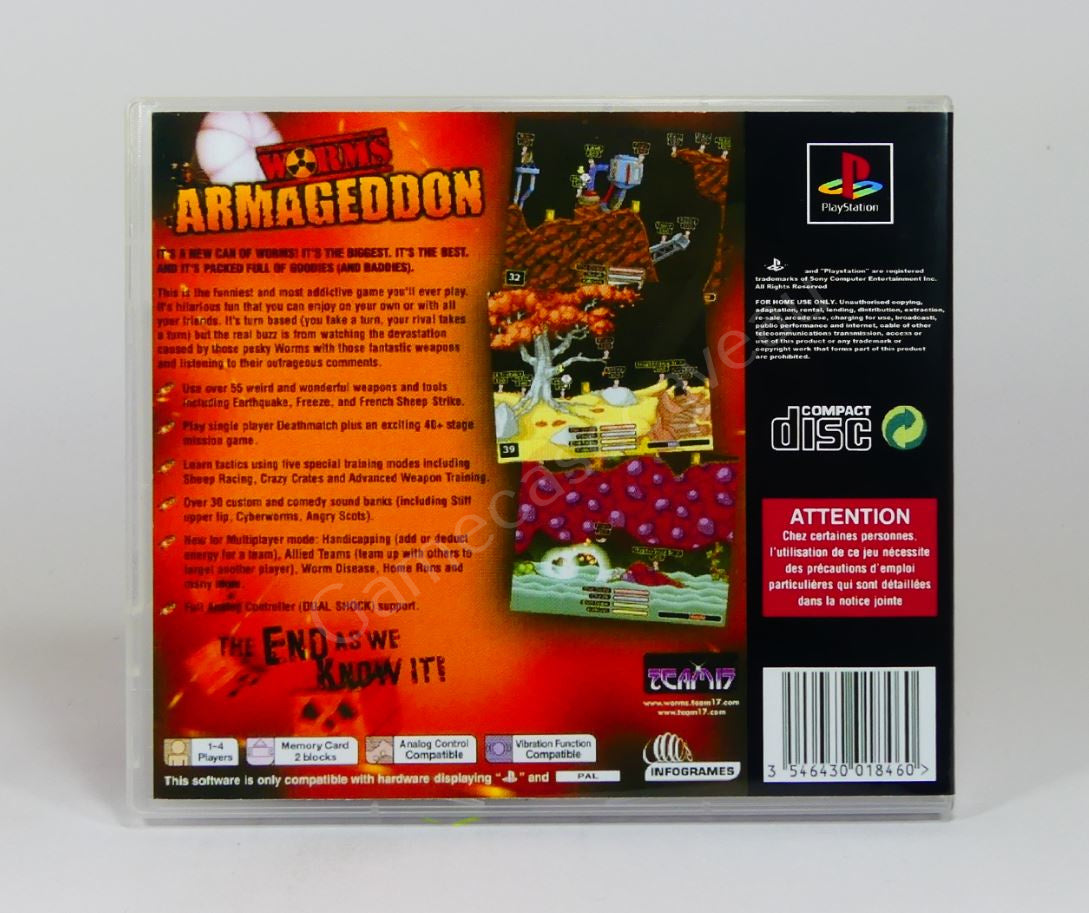 Worms Armageddon - PS1 Replacement Case