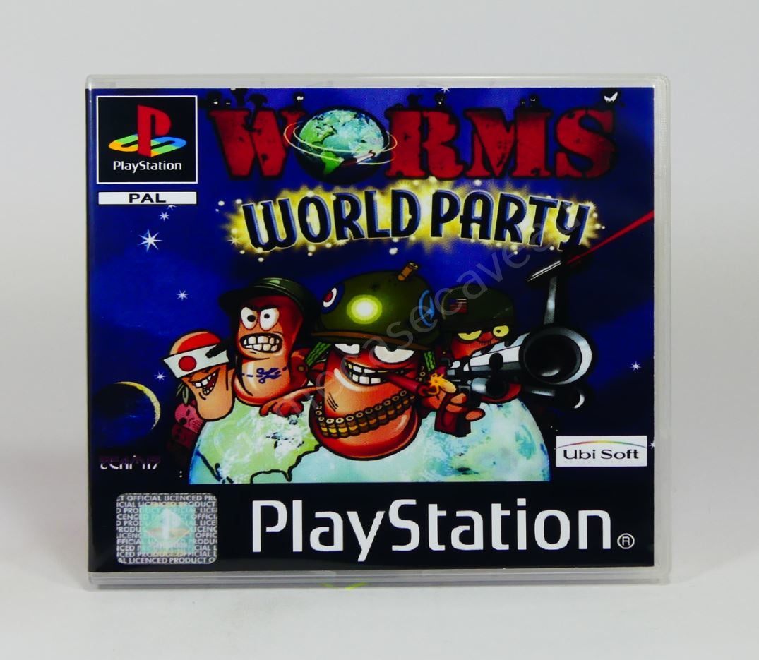 Worms World Party - PS1 Replacement Case