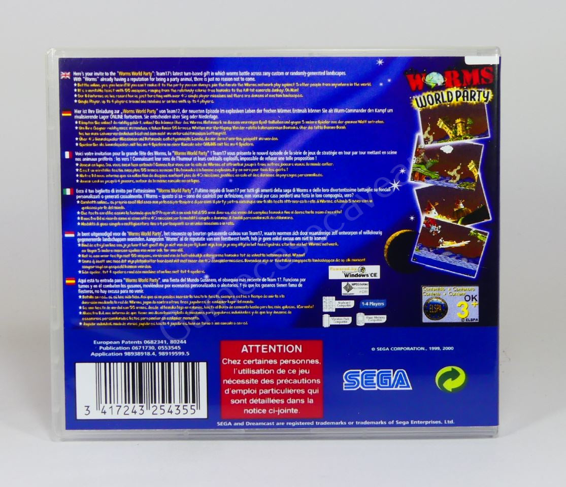 Worms World Party - DC Replacement Case