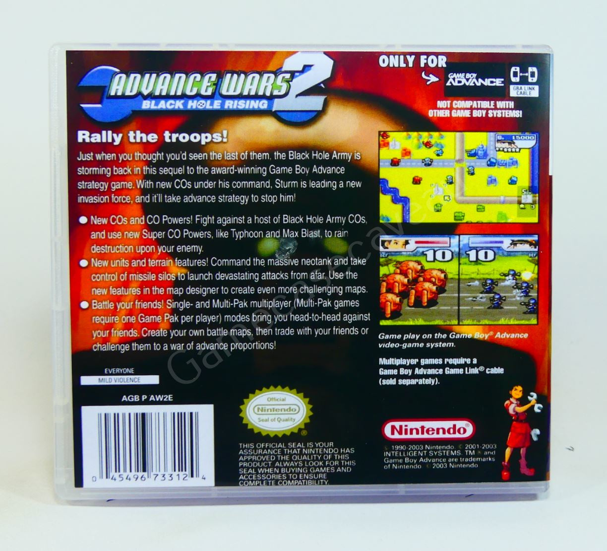 Advance Wars 2 - GBA Replacement Case