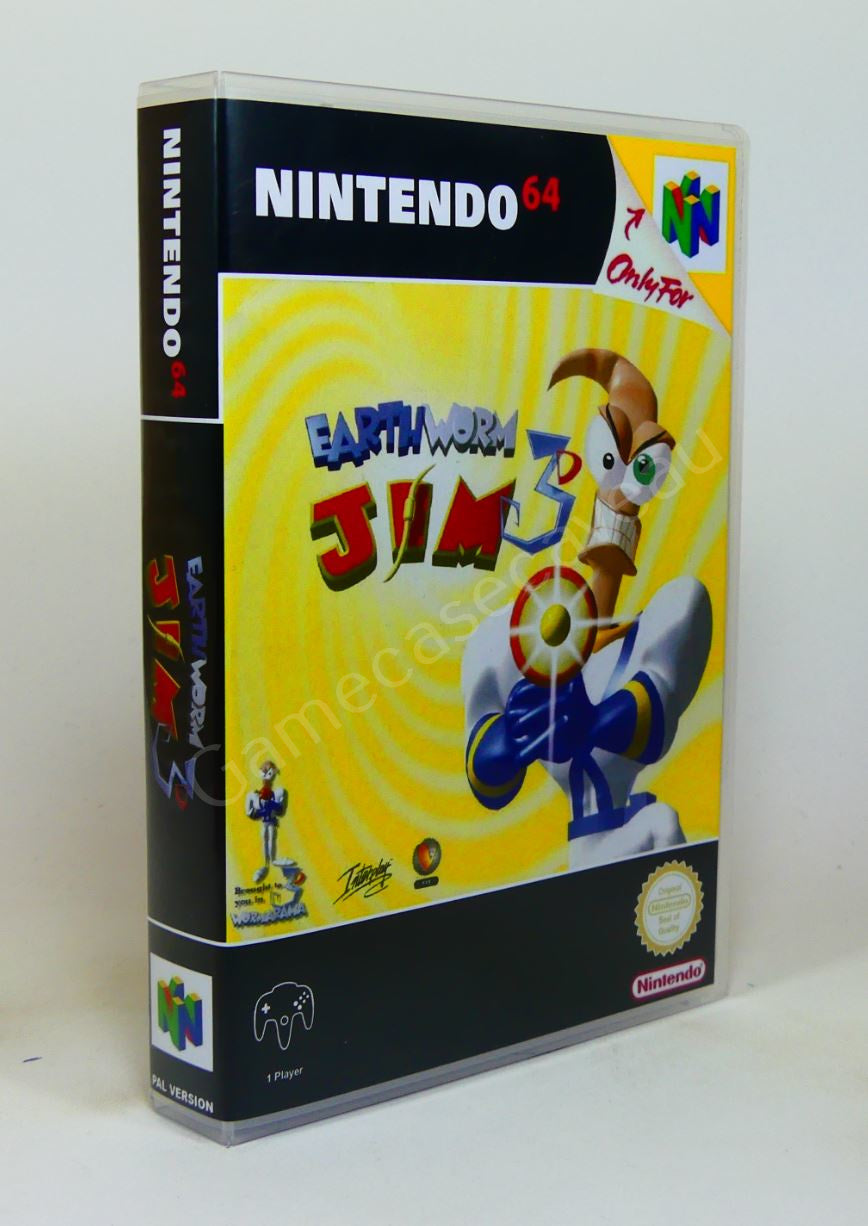 Earthworm Jim 3D - N64 Replacement Case