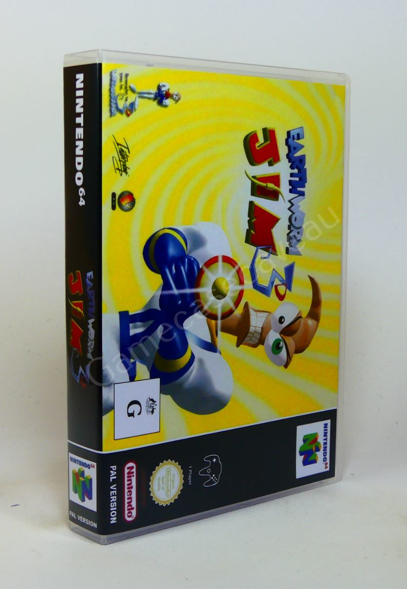 Earthworm Jim 3D - N64 Replacement Case