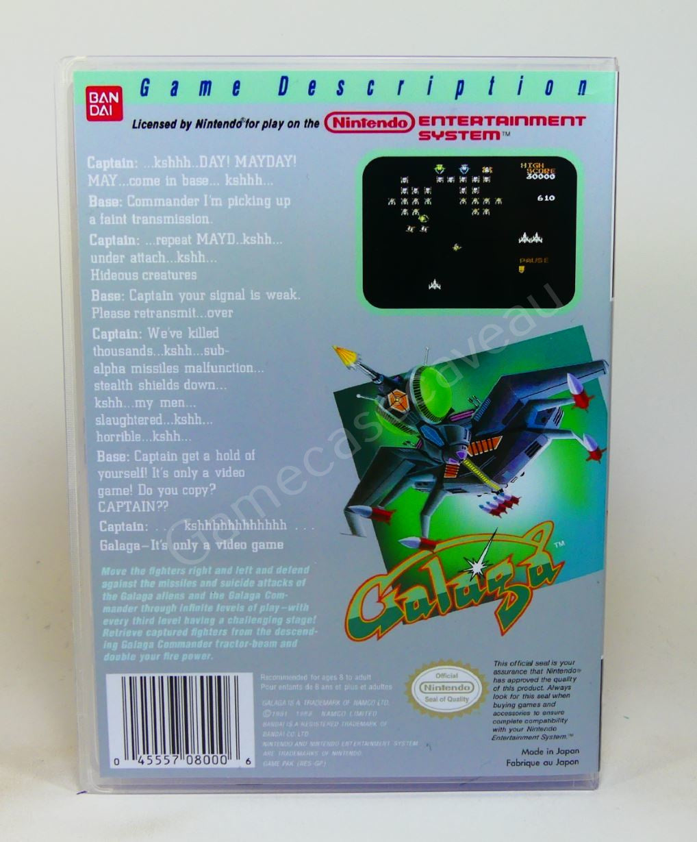 Galaga - NES Replacement Case