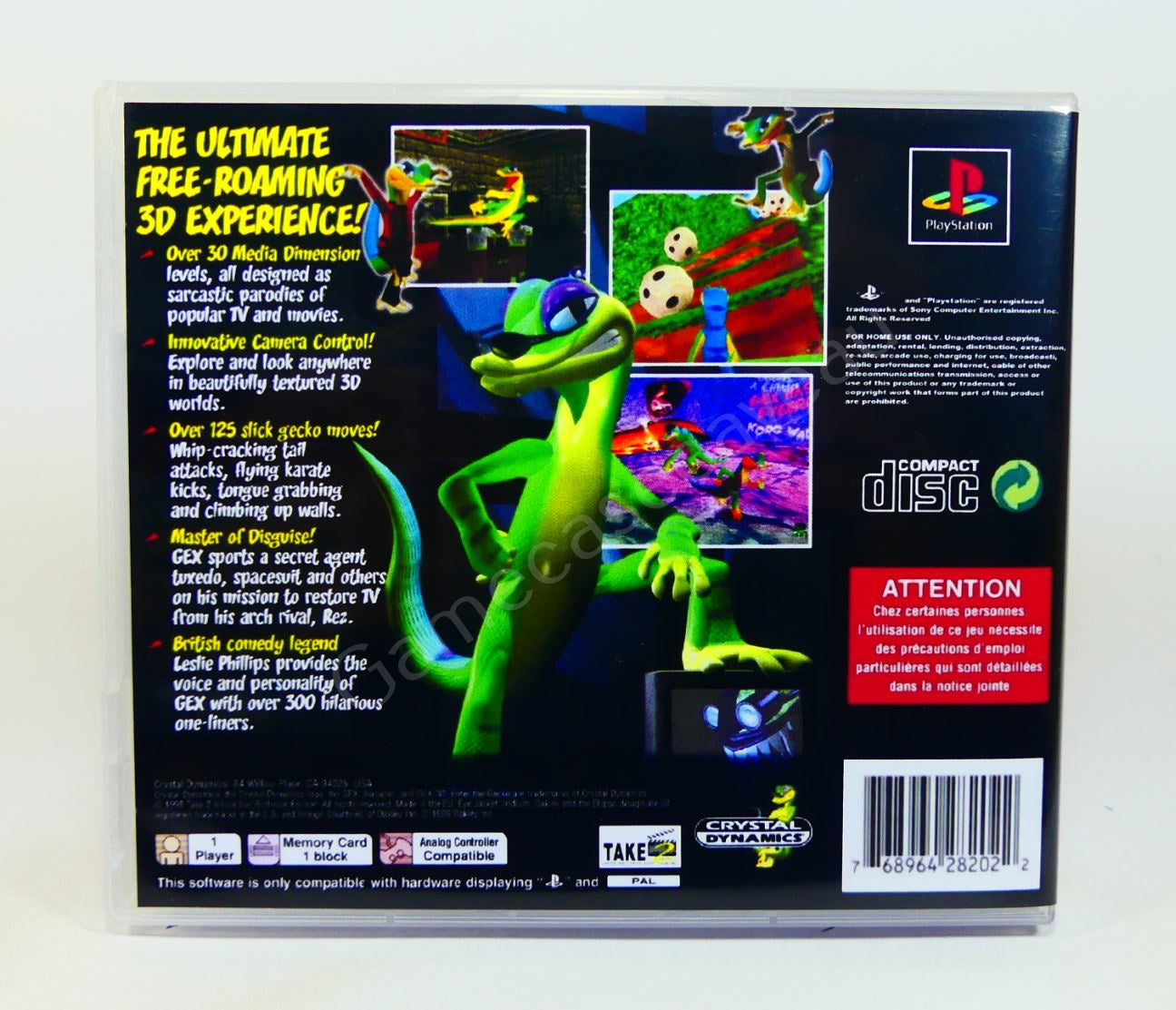 Gex 3D Enter The Gecko - PS1 Replacement Case (Copy)