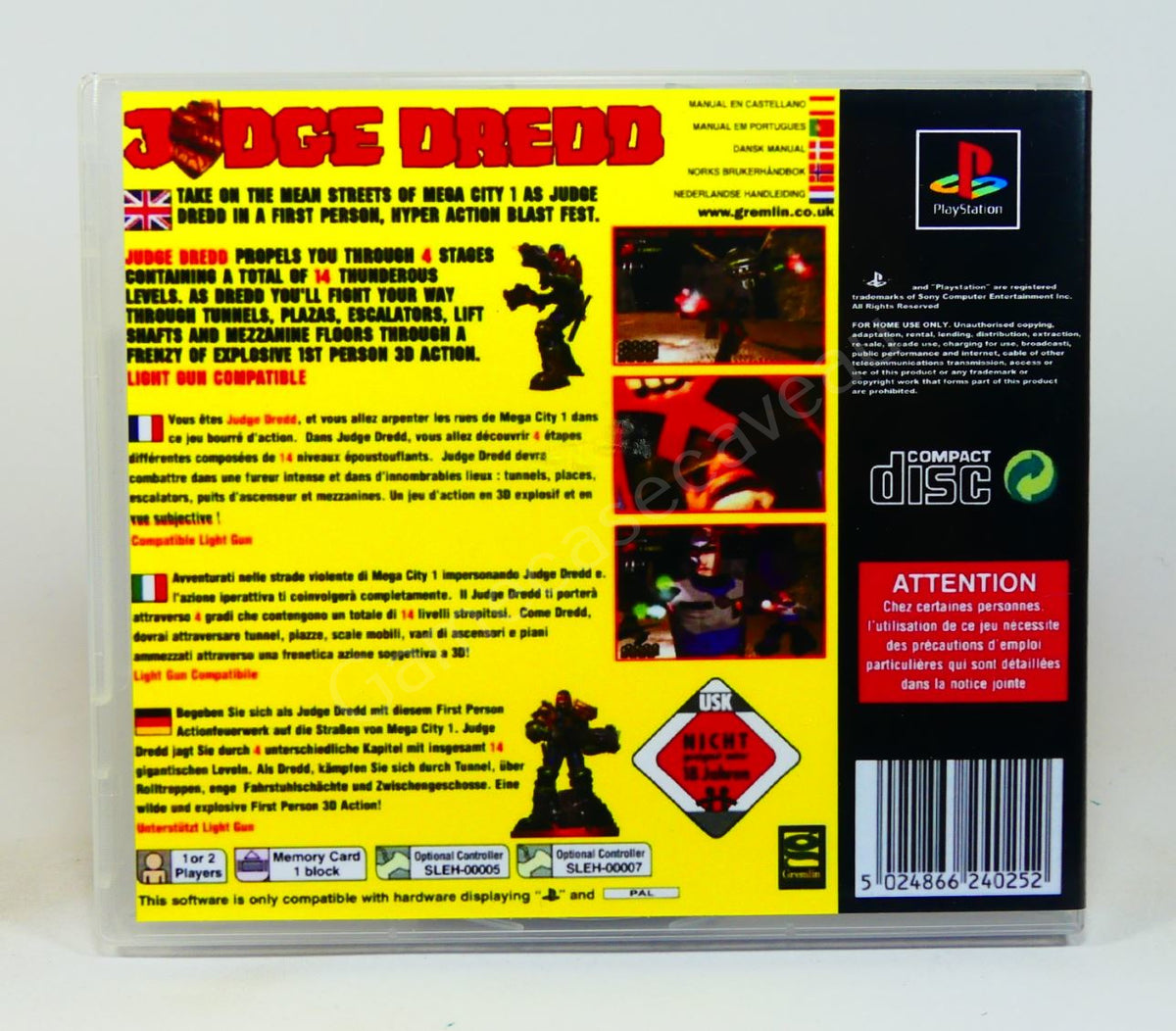 Dredd Ps1 Judge Dredd - PS1 Replacement Case – GameCaseCaveAU