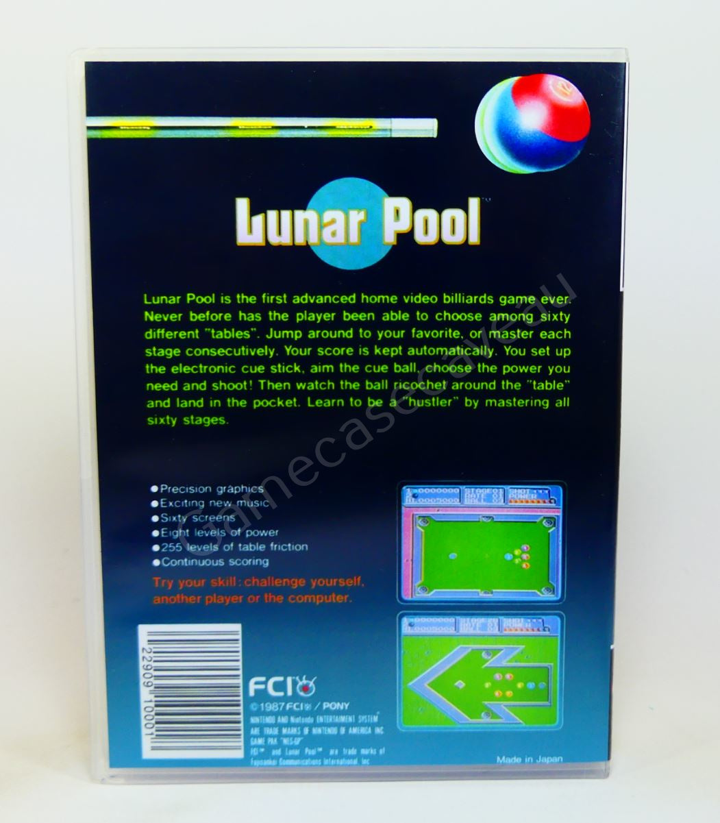 Lunar Pool - NES Replacement Case