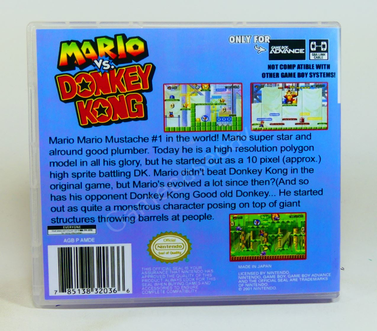 Mario vs Donkey Kong - GBA Replacement Case