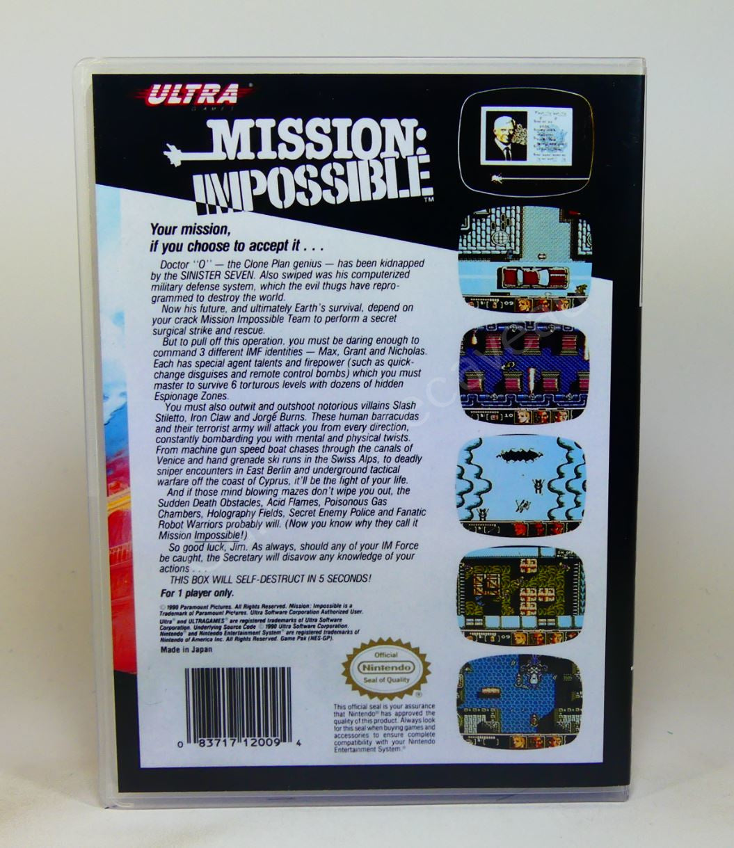 Mission Impossible - NES Replacement Case