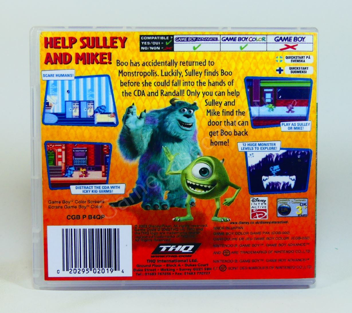 Monsters Inc - GBC Replacement Case