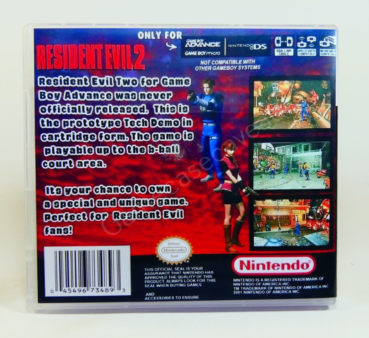 Resident Evil 2 - GBA Replacement Case