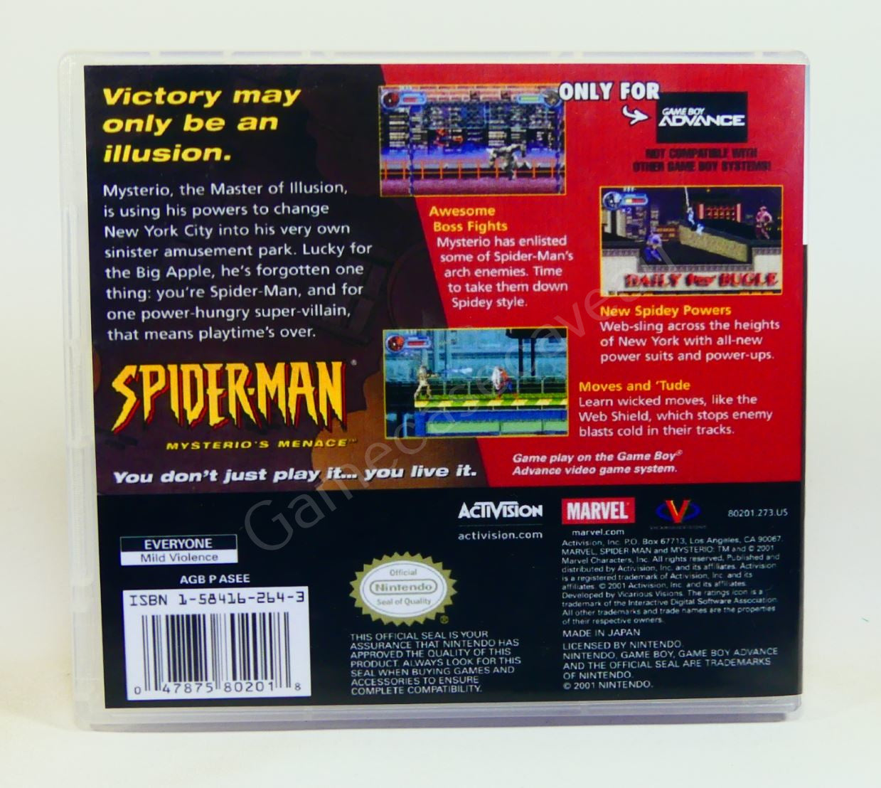 Spider-Man Mysterio's Menace - GBA Replacement Case