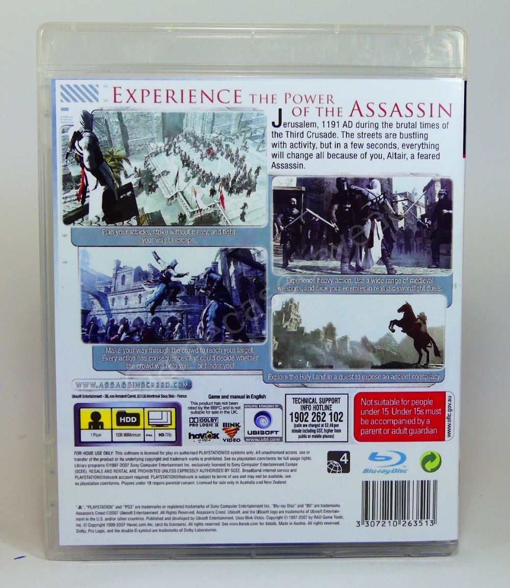 Assassin's Creed - PS3 Replacement Case