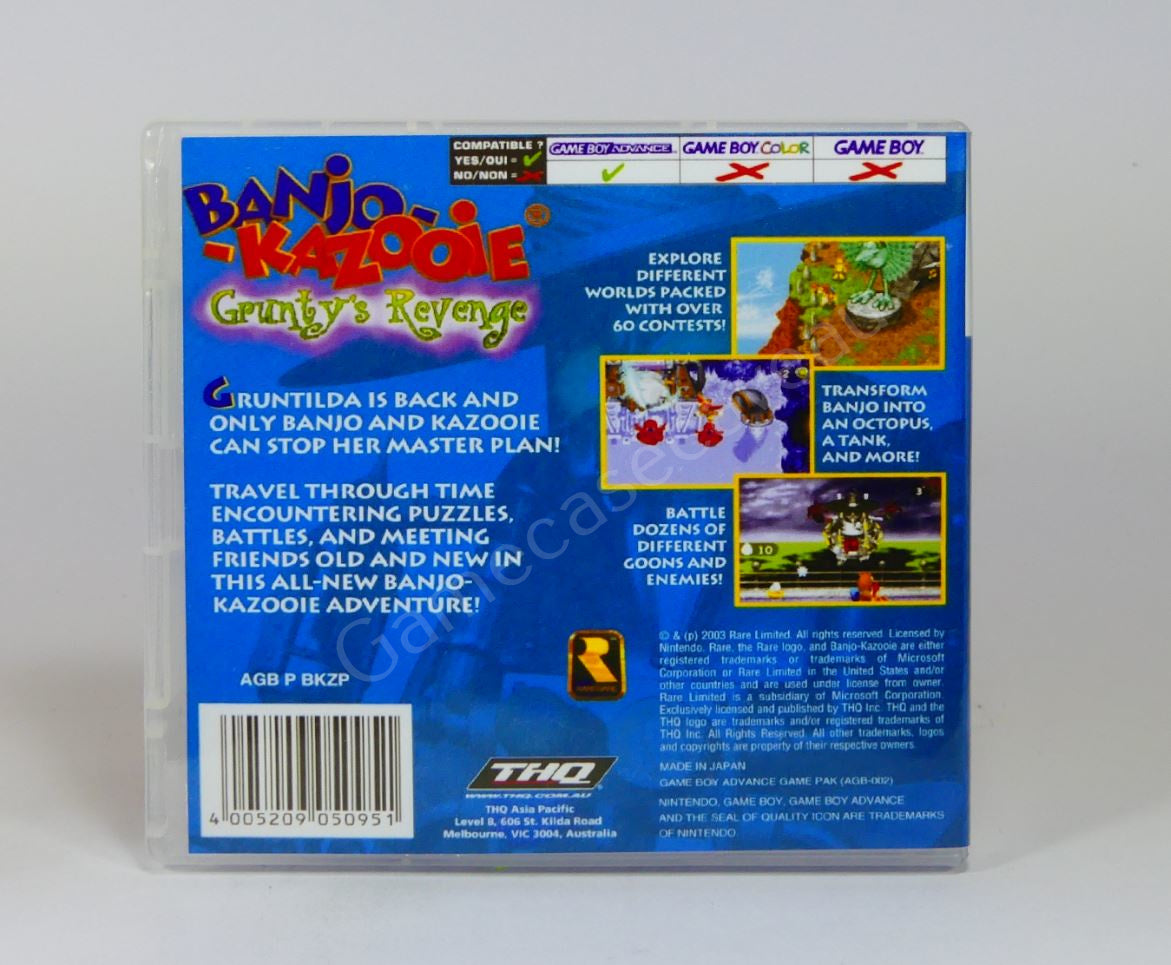 Banjo Kazooie Grunty's Revenge - GBA Replacement Case