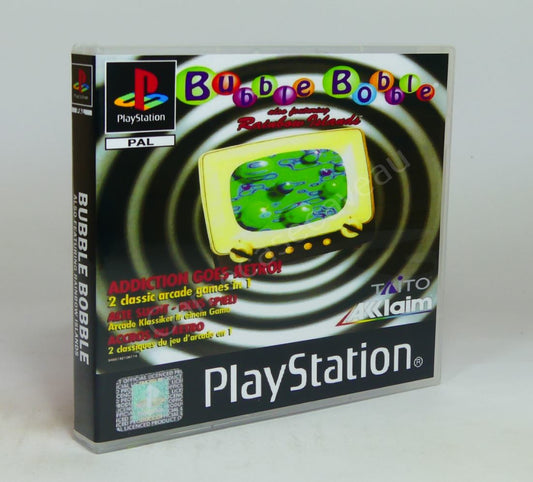 Bubble Bobble also ft Rainbow Islands - PS1 Replacement Case