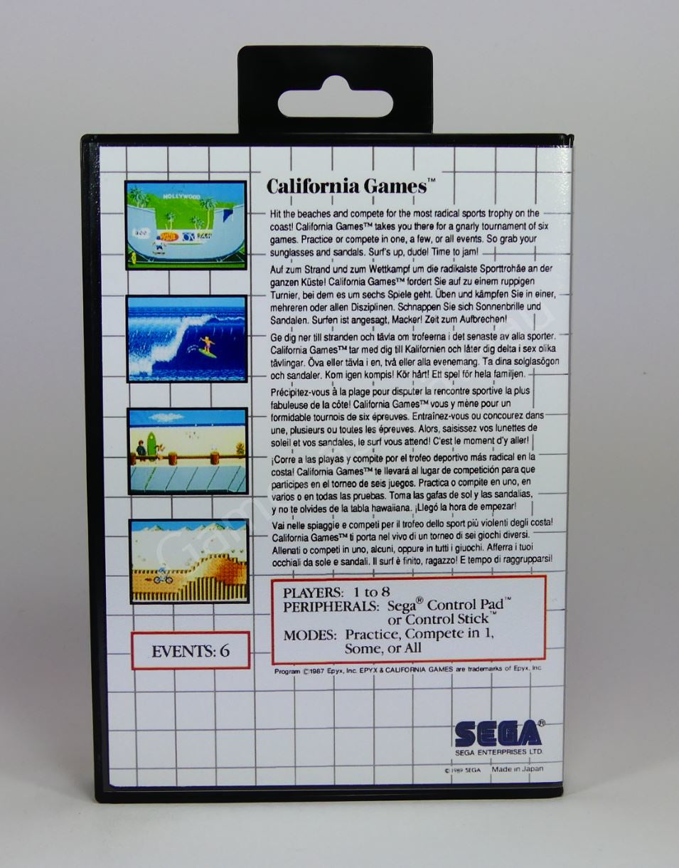 California Games - SMS Replacement Case
