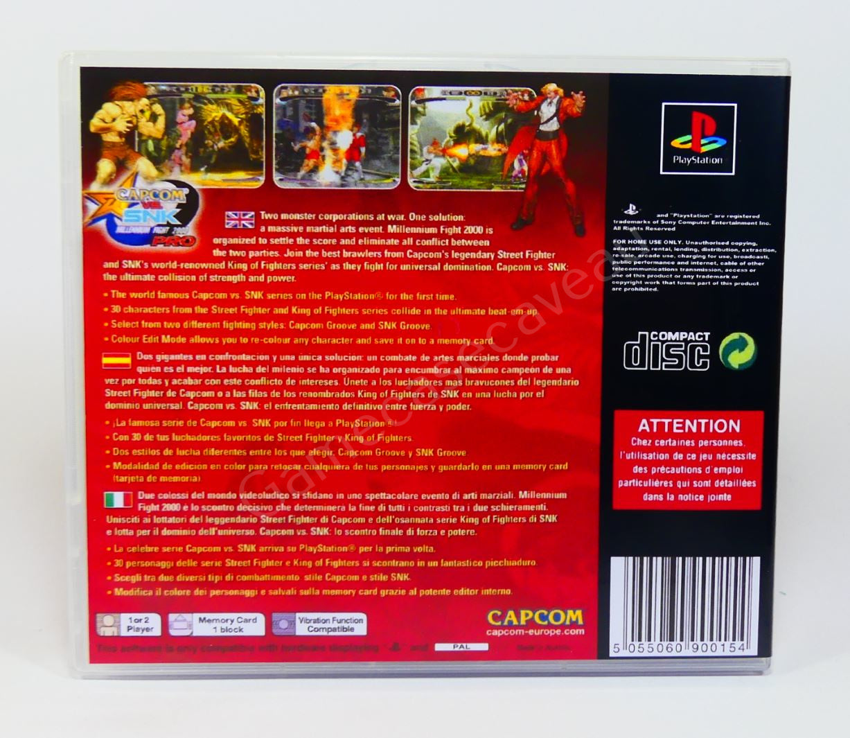 Capcom vs SNK Millennium Fight 2000 Pro - PS1 Replacement Case ...