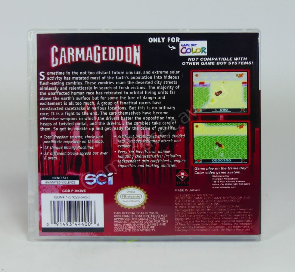 Carmageddon - GBC Replacement Case