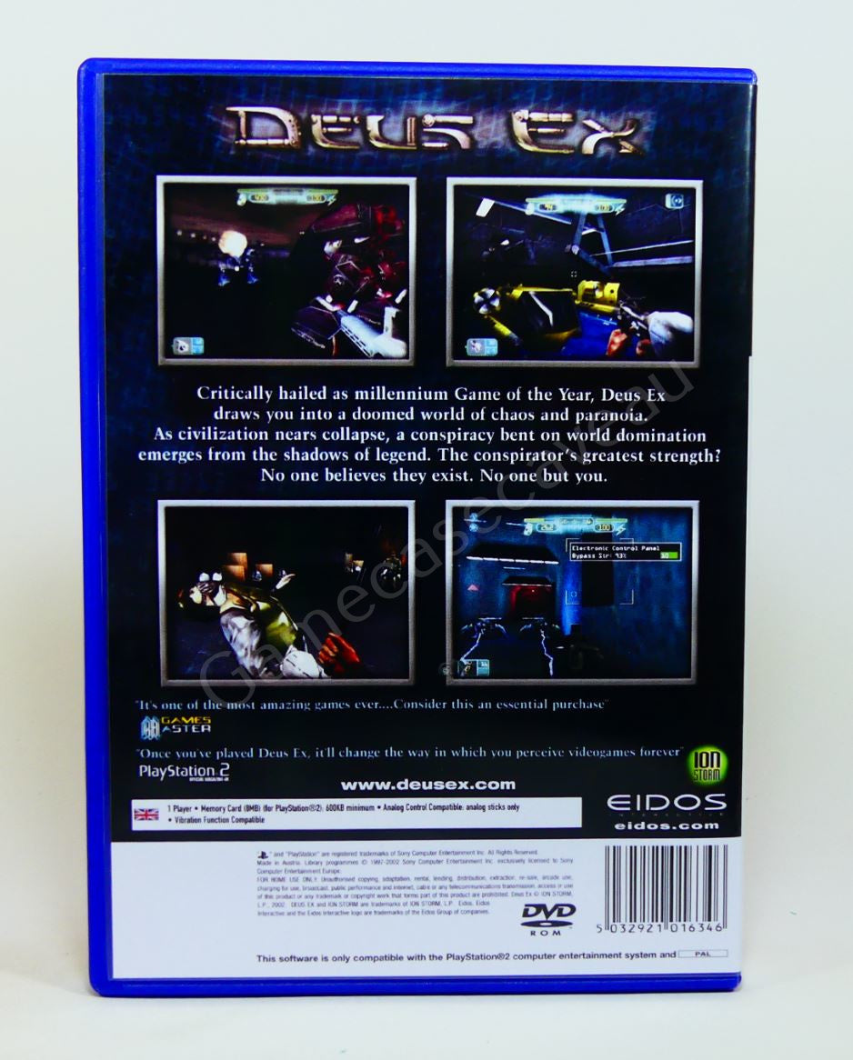 Deus Ex - PS2 Replacement Case