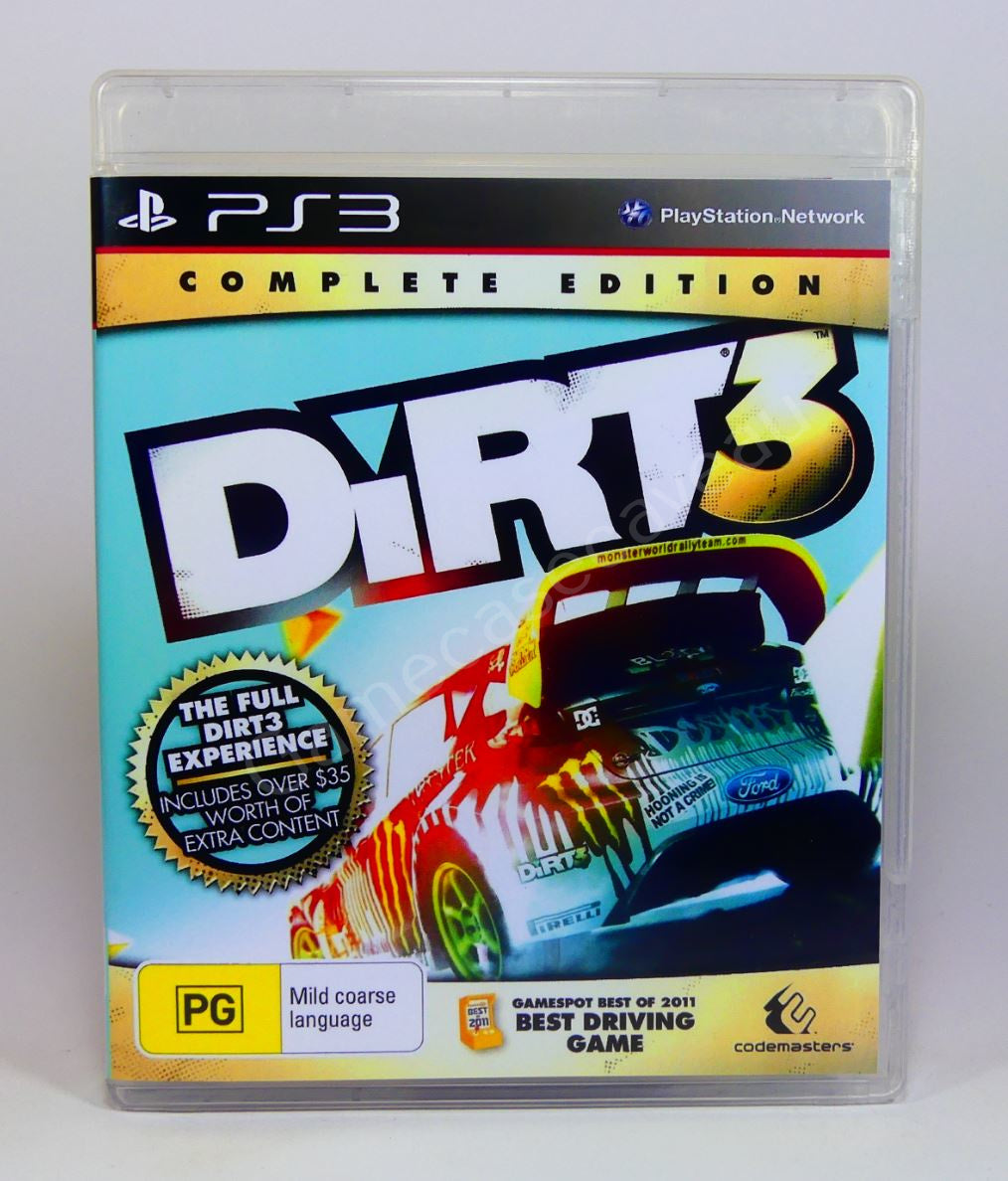 Dirt 3 Complete Edition - PS3 Replacement Case