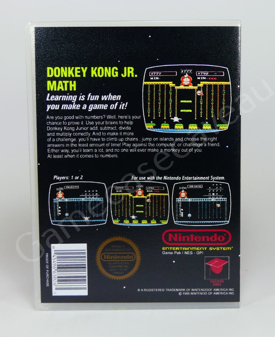 Donkey Kong Jr Math - NES Replacement Case