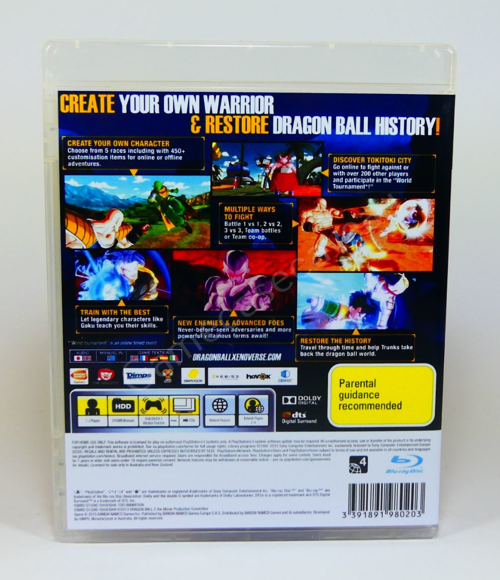 Dragon Ball Xenoverse - PS3 Replacement Case