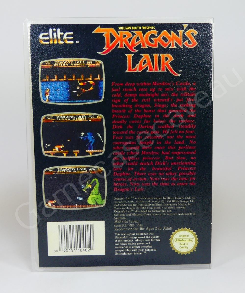 Dragon's Lair - NES Replacement Case