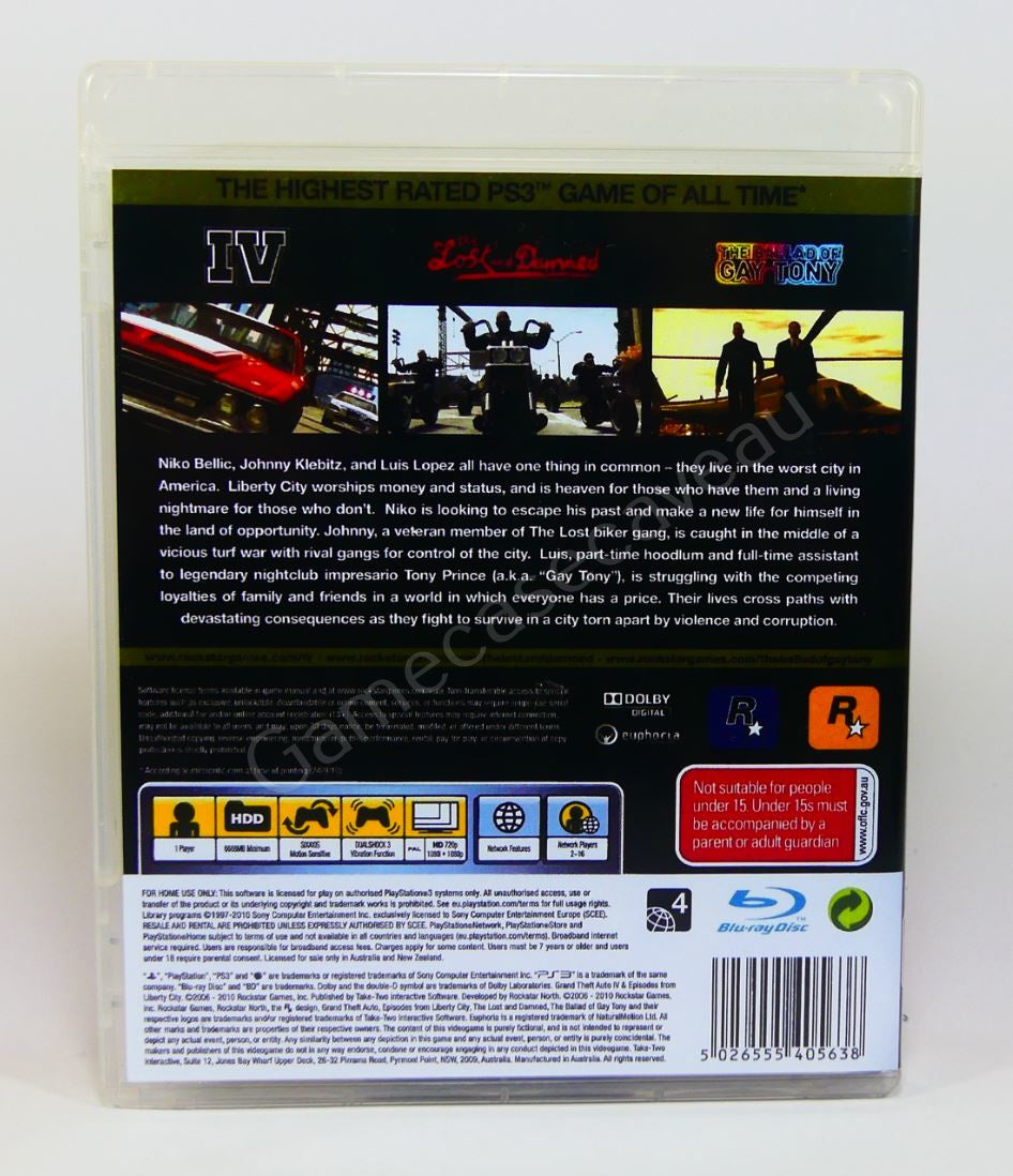 GTA IV The Complete Edition - PS3 Replacement Case