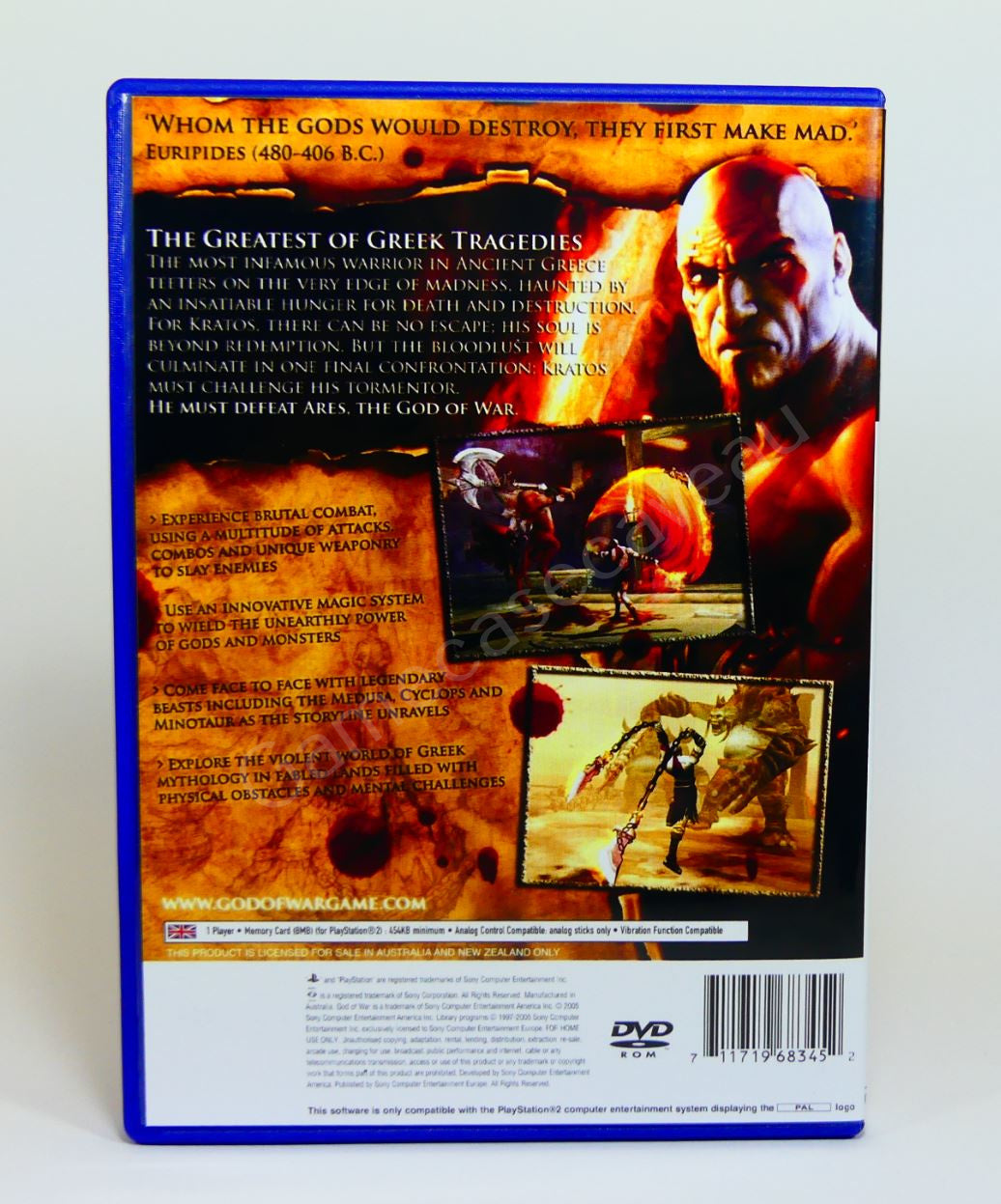 God of War - PS2 Replacement Case