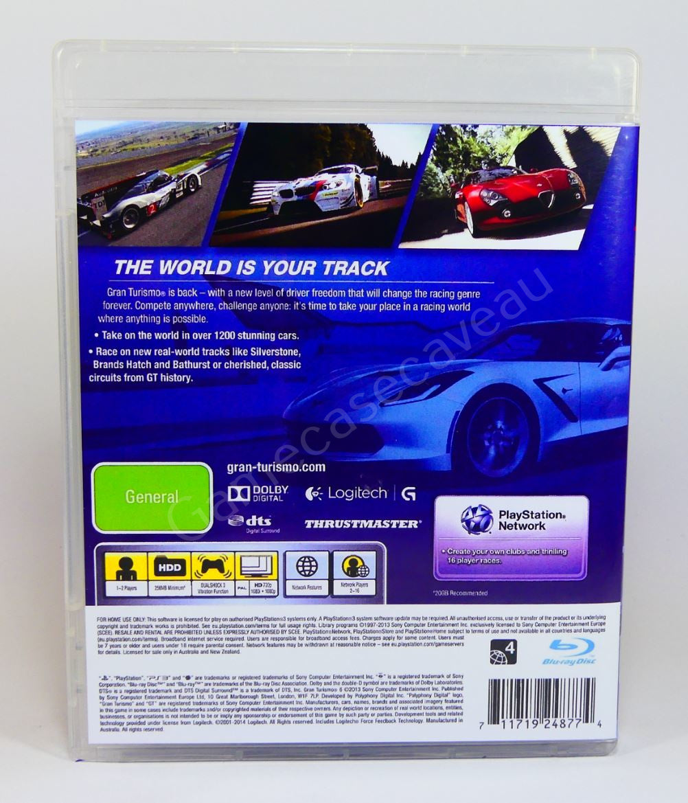 Gran Turismo 6 - PS3 Replacement Case